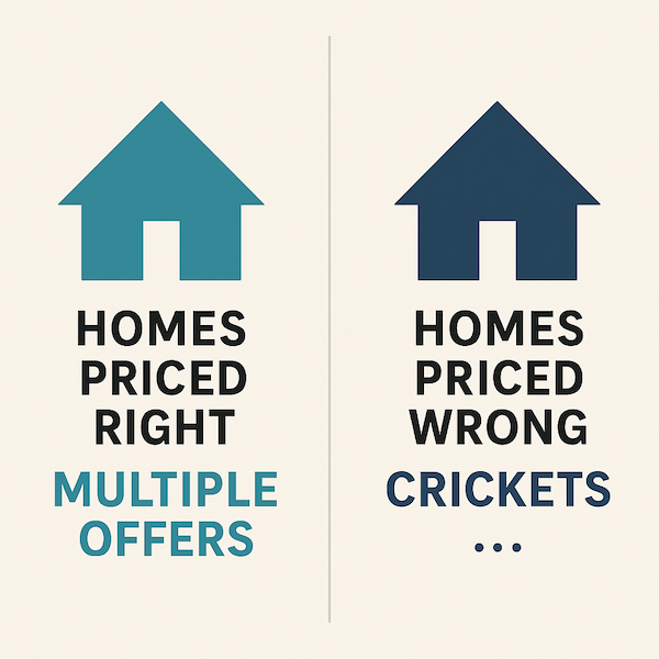 It's a pretty simple concept that can be challenging to convey... price it right and push the price up from the bottom. Price it too high and push it down from the top. One gets you under contract quicker than the other